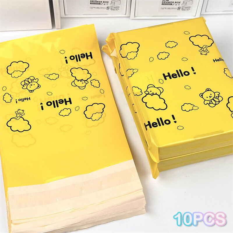 10Pcs Courier Bag Envelope Packaging Bags Pink Waterproof Self Adhesive Seal Bag