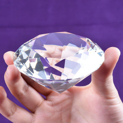 New 80mm Crystal Diamond Paperweight Solid Color Wedding Gifts 3.15" W