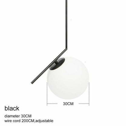 Pendant Lights Modern Glass Ball Home Dining Room Living Bedroom Hang Lamp Iron