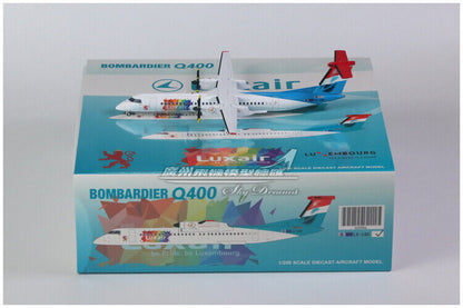 1:200 JC Wings Luxair Bombardier Dash 8 Q400 Passenger Airplane Diecast Model
