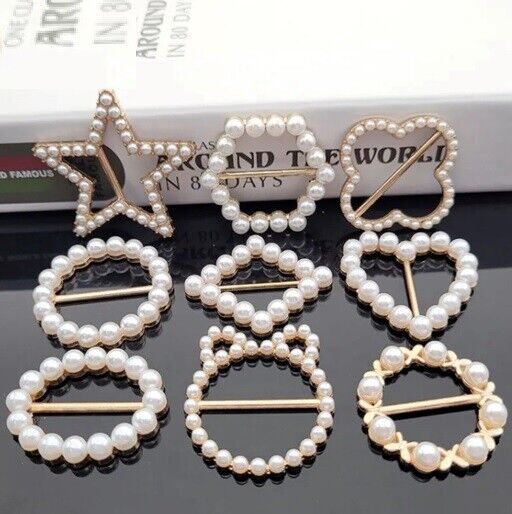 Dress Clip 2-6Pcs Metal Bead Shirt Corner Knott Artifact Waist Scarf Silk Buckle