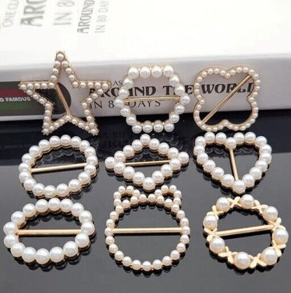 Dress Clip 2-6Pcs Metal Bead Shirt Corner Knott Artifact Waist Scarf Silk Buckle