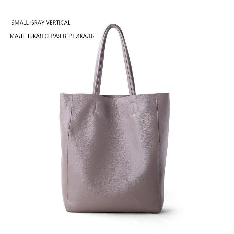 Genuine Leather Bag Big Tote Cowhide Handbag Shoulder Purse 32*11*40/28*10*34 CM