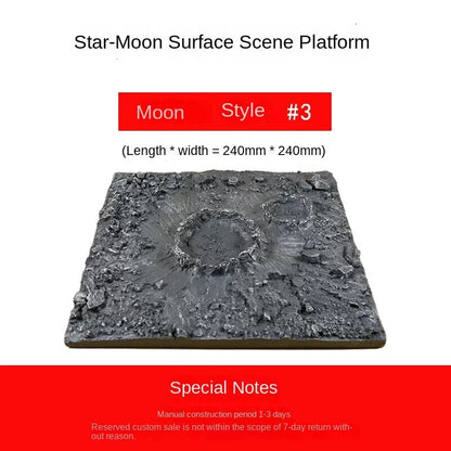 Platform Moon Model Moon Planet Landscape Finished Scene Display Props