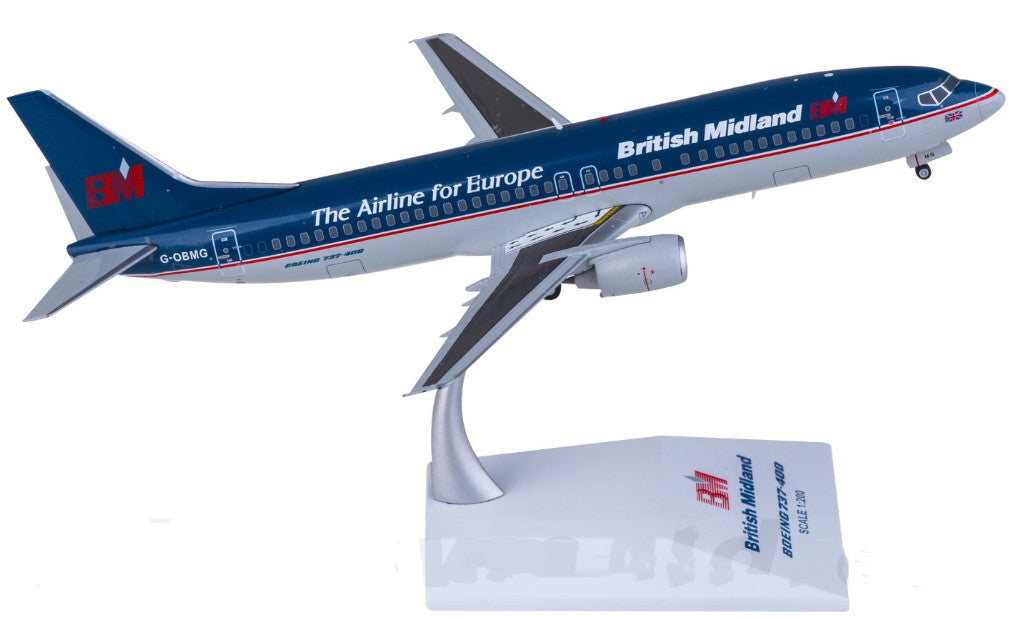 1:200 JC Wings BMI Boeing 737-400 Passenger Airplane Diecast Model