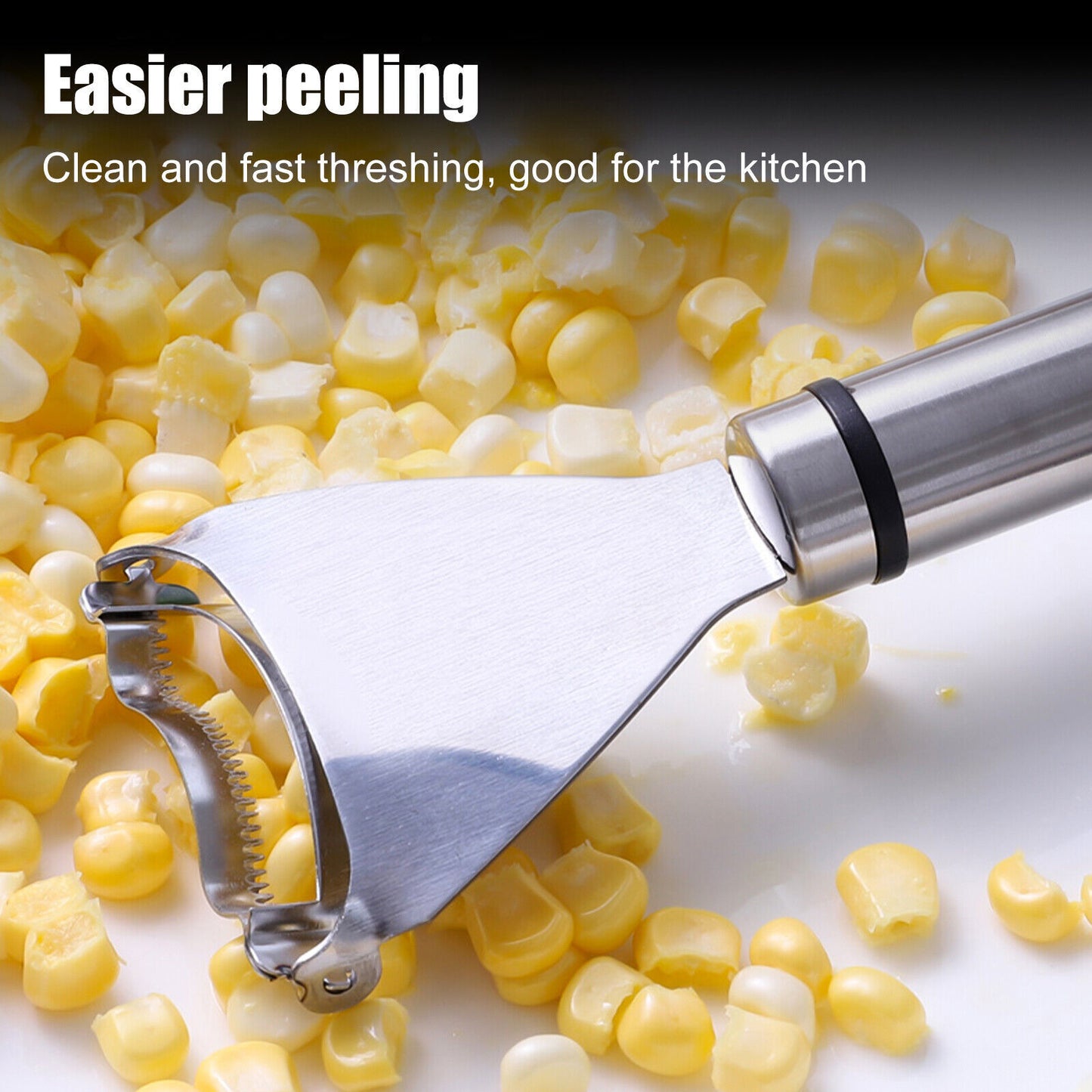 2x Corn Cob Peeler Stainless Steel Thresher Stripper Remover Kitchen Cutter Tool