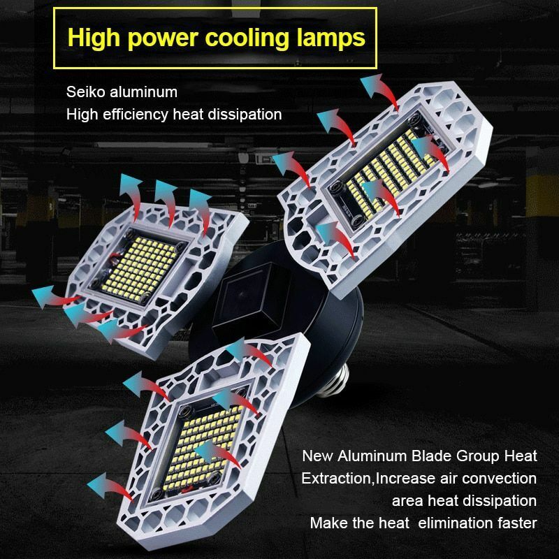 LED Lamp 100W 80W 60W E27 110V 220V Bulb Deformable High Power Smart Light AC100