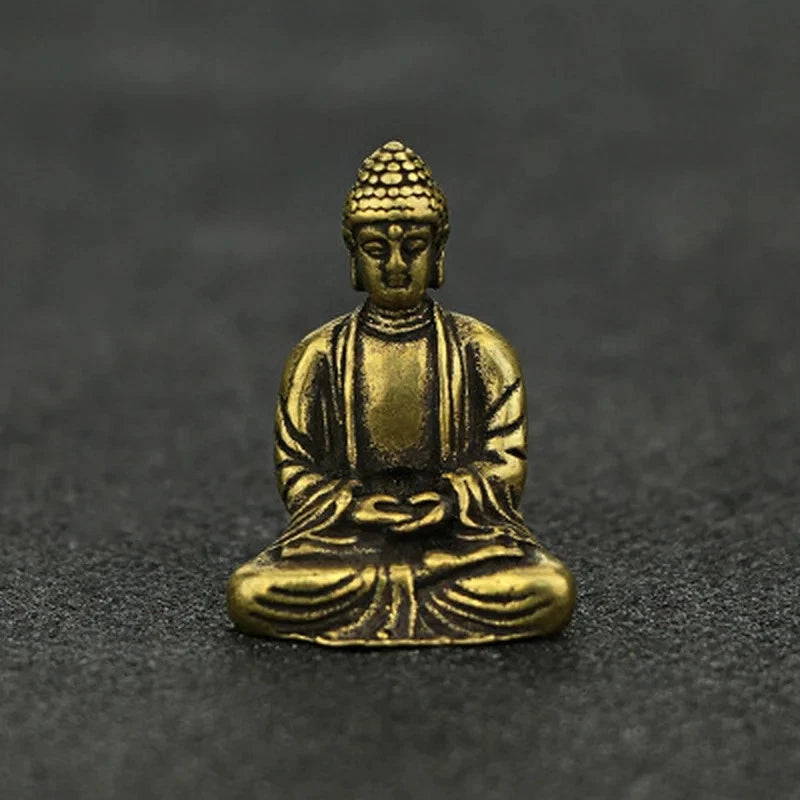 1 Pc Mini Pure Copper Sakyamuni Decoration Bronze Buddha Statue
