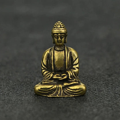 1 Pc Mini Pure Copper Sakyamuni Decoration Bronze Buddha Statue