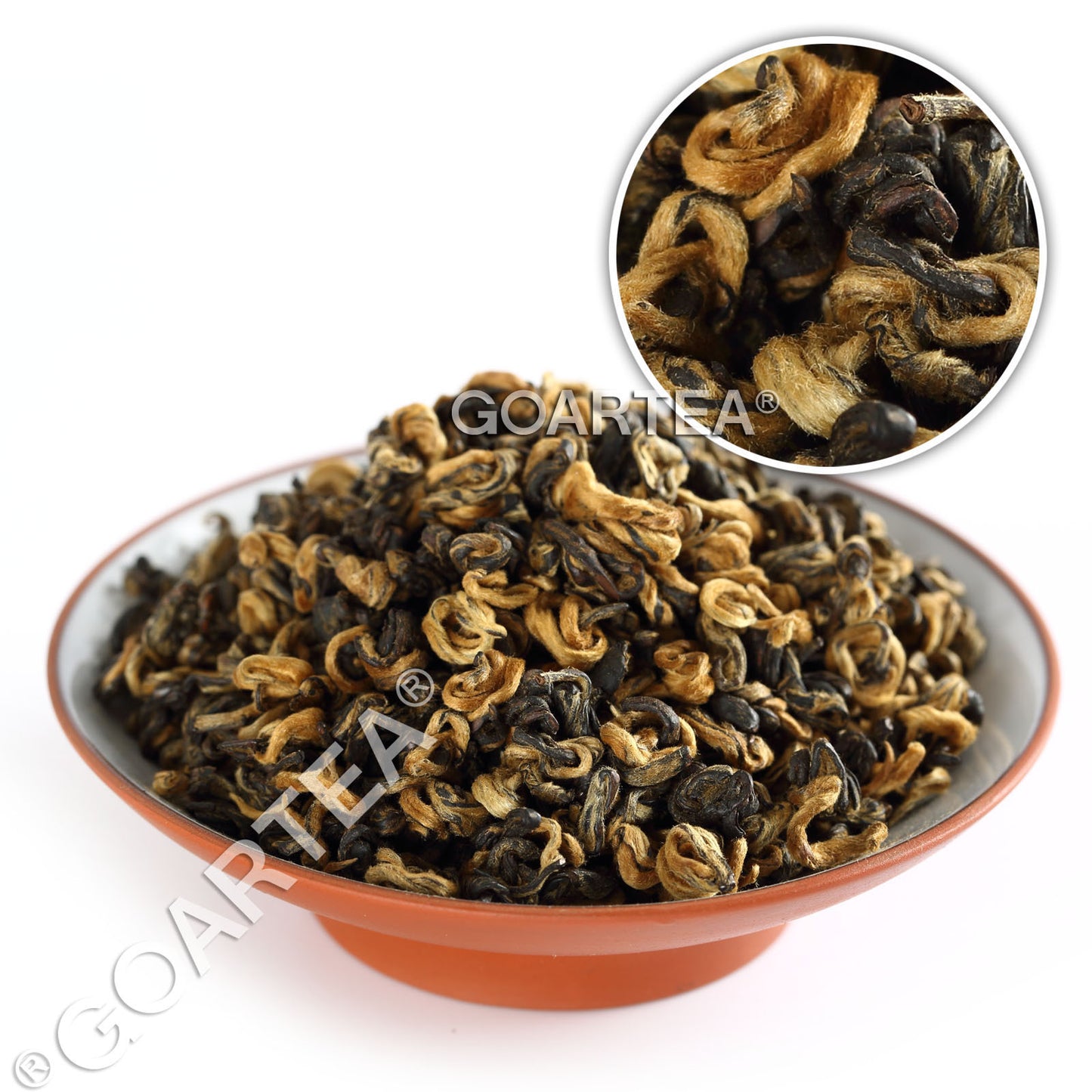 GOARTEA Supreme Yunnan Black Tea Fengqing Dian Hong Dianhong Snail Black Tea-