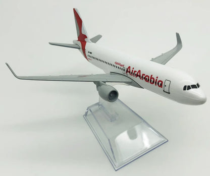 16CM Air Arabia AIRBUS A320 Passenger Aircraft Aeroplane Diecast Airplane Model