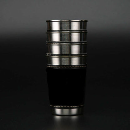 4Pcs 170ml Stainless Steel Travel Cups Portable Outdoor Camping Tableware Picnic
