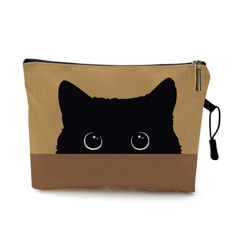 Cats Footprints Cosmetic Bag Cases Makeup Organizer Bag Traveling Polyester 1 PC