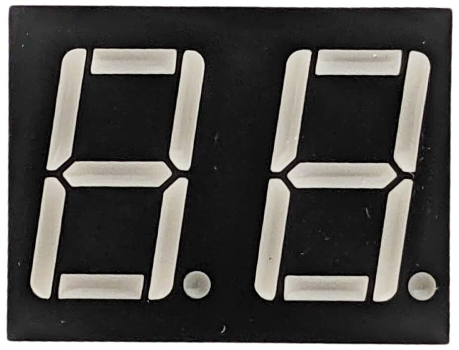 15 Pack Common Anode 2 Digits 18 Pin Red LED 7-Segment Display