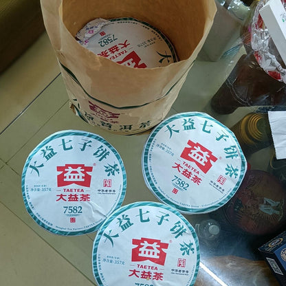 2022 Yunnan TAETEA Menghai Dayi 7582 Classic Raw Pu'er Tea Puerh Tea 357g 2201