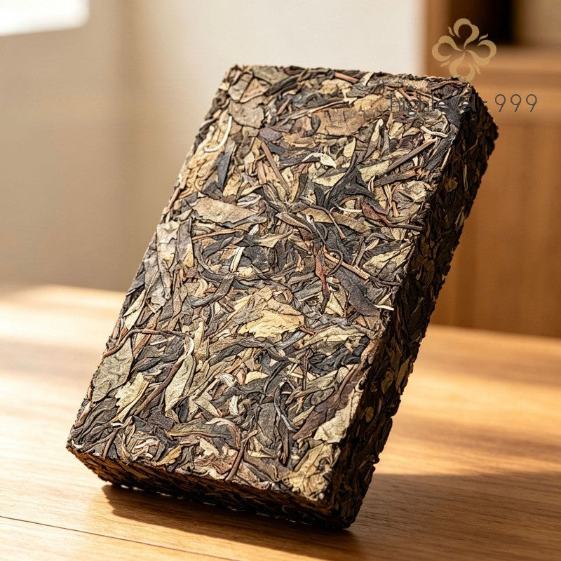 200g Raw Pu'er Tea Brick Dry Stored Yunnan Bingdao Ancient Tree Yellow Leaf Tea