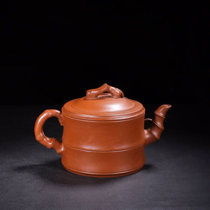 Chinese Yixing Zisha Clay Handmade Exquisite Teapot （竹节 底款：朱可心）