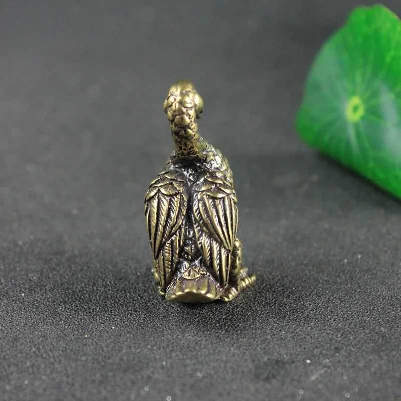 Copper Small Duck Figurines Ornaments Handmade Brass Animal Crafts Home Decor