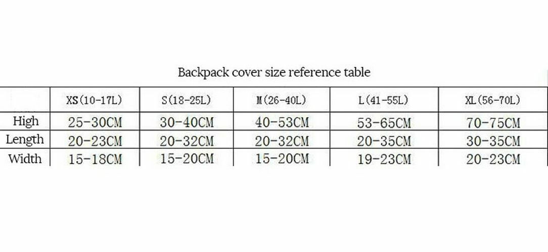 Waterproof Rain Cover Bag Outdoor 10-80L Camouflage Backpack Camping Accessories