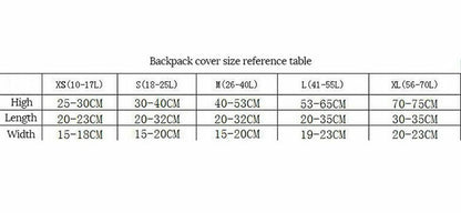 Waterproof Rain Cover Bag Outdoor 10-80L Camouflage Backpack Camping Accessories