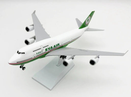 30CM EVA AIR BOEING 747-400 Passenger Plane Landing Gear Resin Aircraft Model