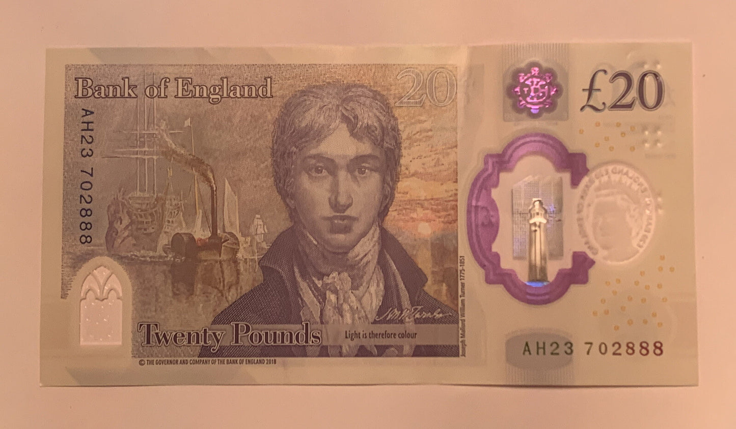 Great Britain Bank of England 20 Pound REAL Note United Kingdom Queen Elizabeth