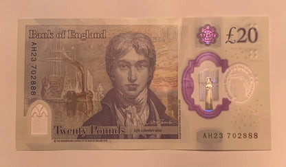 Great Britain Bank of England 20 Pound REAL Note United Kingdom Queen Elizabeth