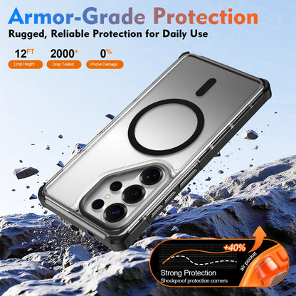 For Samsung S26 Ultra/25/24/23 Gradient Color Magnetic Transparent Phone Case