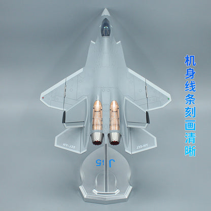 1:32 45CM CHINA J-35 Shipborne Fighter Aircraft Diecast Military Plane Model