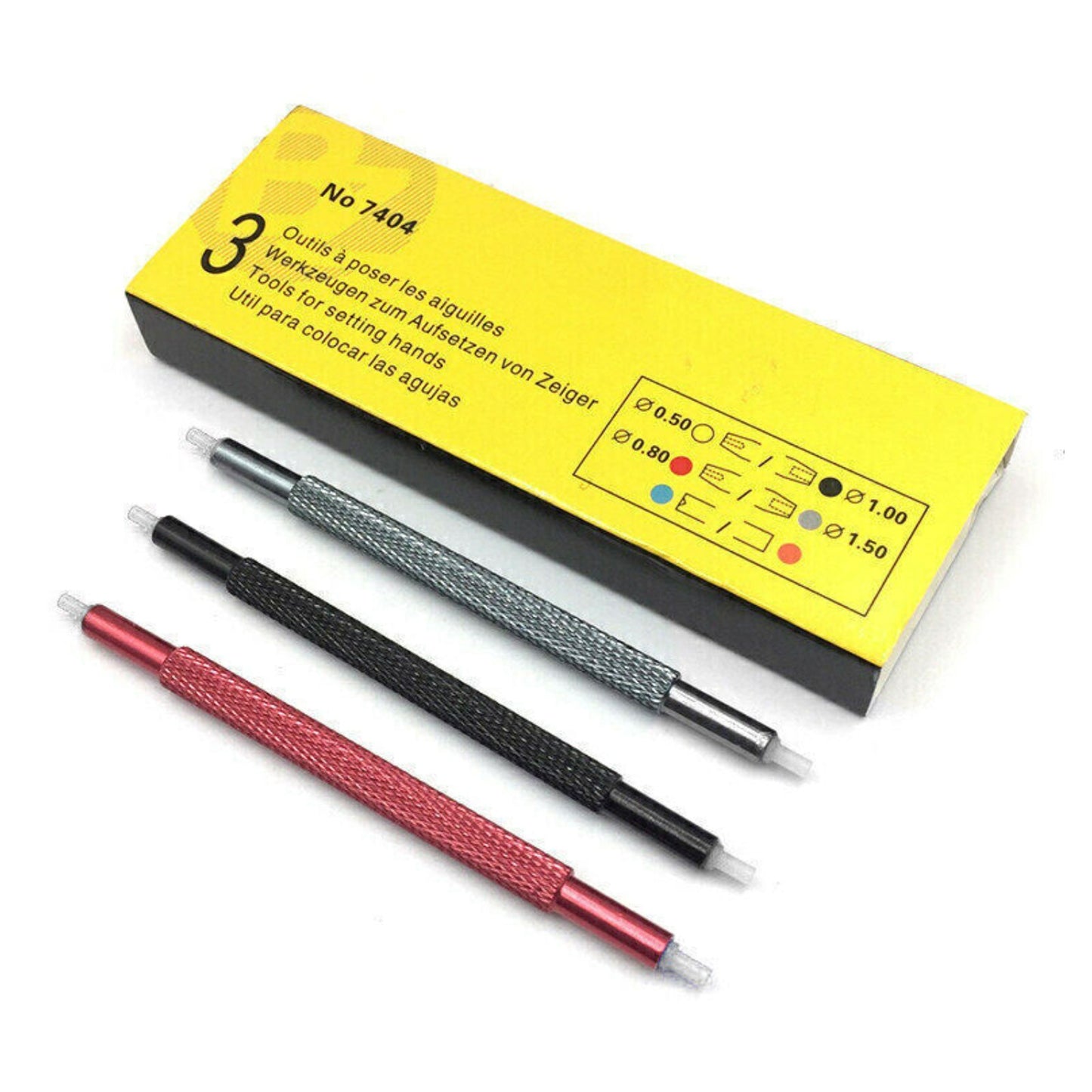 3pcs 7404 Watch Hand Presser Pointer Pusher Fitting Punch Watchmaker Repair Tool