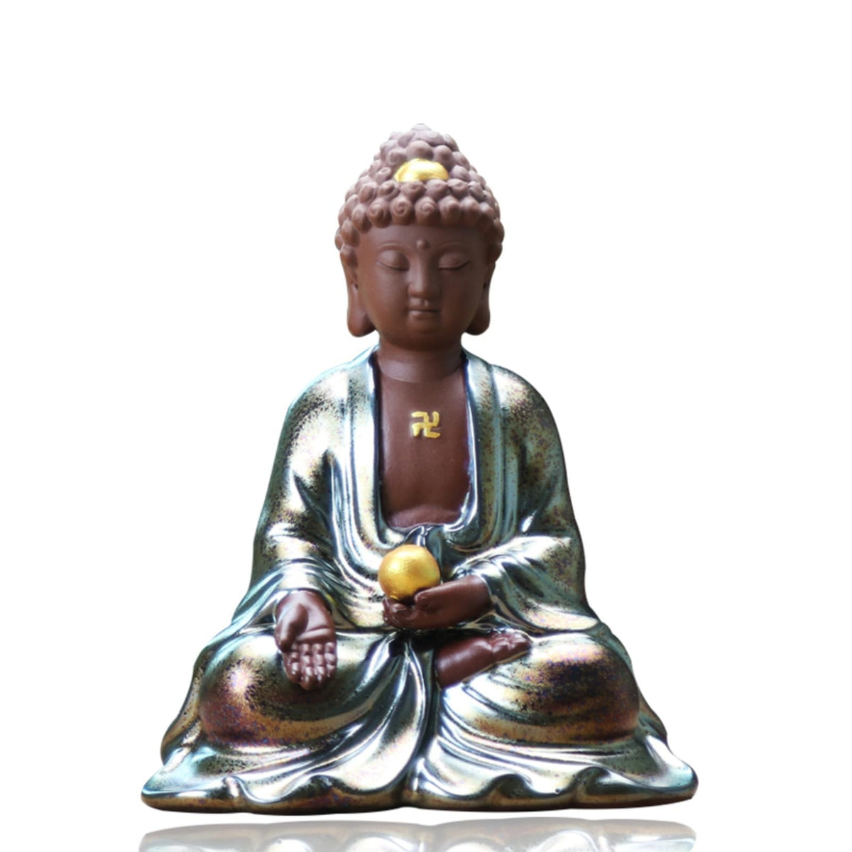 Retro Tathagata Ceramic Tea Pet 12cm Kung Fu Tea Set Decoration Tea Ceremony