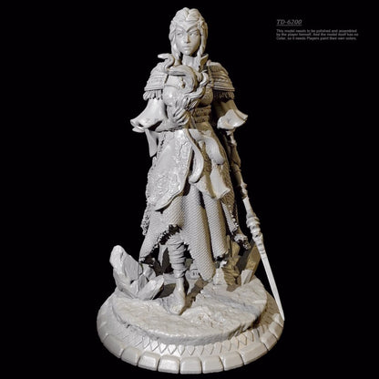 50mm resin figure model kit 3D printing of mythical Sky Sword Clan Princess