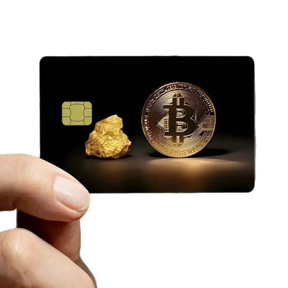 10 pieces of creative Bitcoin decorative credit card protection stickers