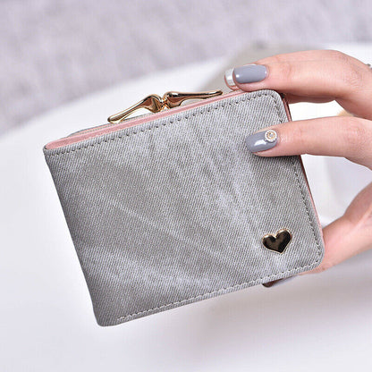 Women's Wallet Coin Purse Handbags Female Wallets Mini Lady Card Clamps Leather