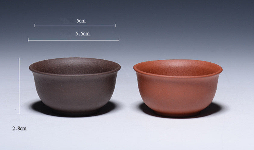 Two Cups Chinese Kungfu Tea Cup Authentic Yixing Zisha Marked Cup Of Tea Small