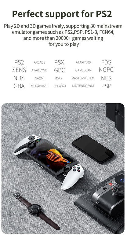 Classic Retro 3D Dual Joystick 7-Inch Gaming Console with Large PS2 Game Support