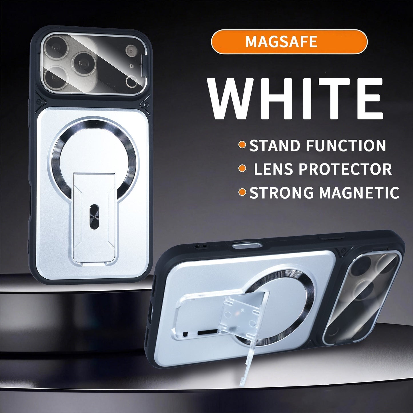 For iPhone 17 Pro Max/16/15/14 Magnetic Phone Case Storage Stand