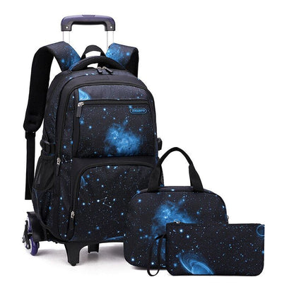 School Bag Wheels School Backpack Wheeled Bag Students Bags Boys Travel Luggage