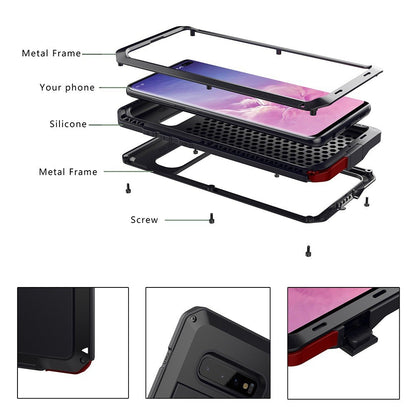 For iPhone 17/16/15/14/13/12 Pro Max/Samsung Waterproof Shockproof Aluminum Case