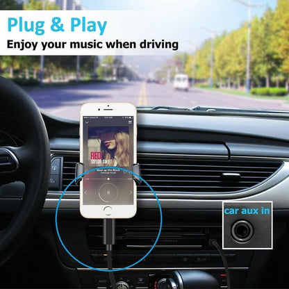 For iPhone 7 8 X XR 11 12 13 Pro Max 8 Pin to 3.5mm AUX Audio Car Adapter Cord