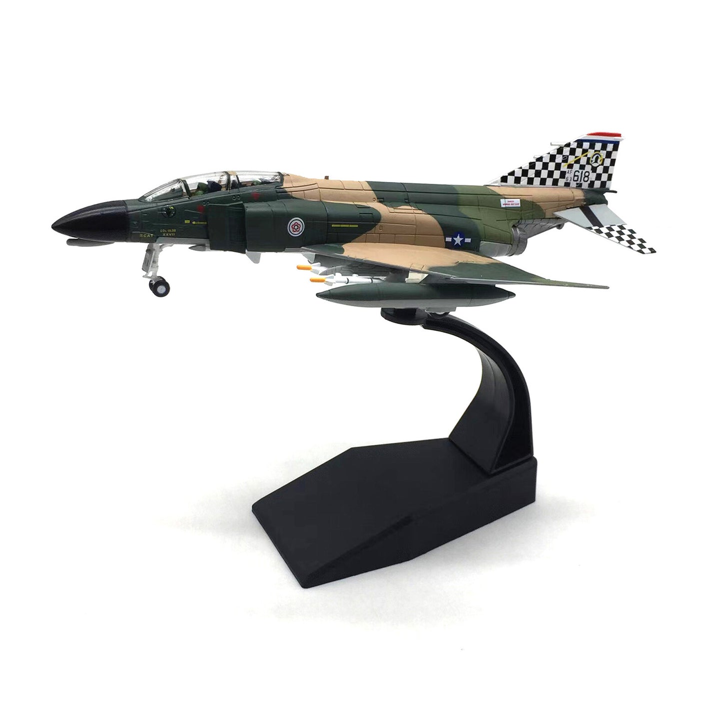 1/100 F-4C Phantom II Supersonic Fighter Aircraft Model Alloy Military Ornaments