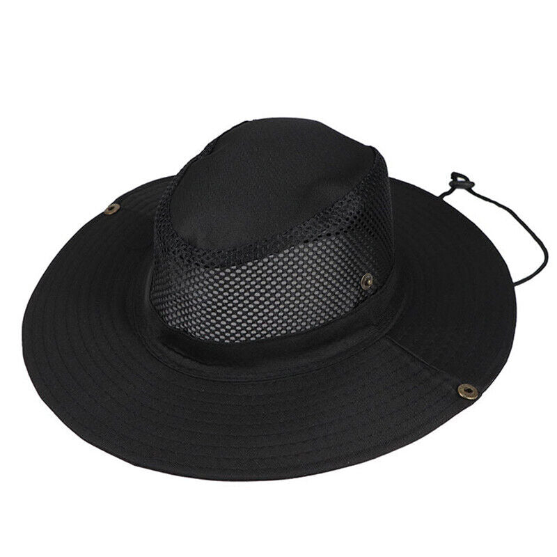 Summer Bucket Boonie Hat Fishing Sun Brim Cool Mesh Top Garden Outdoor Cap Hats