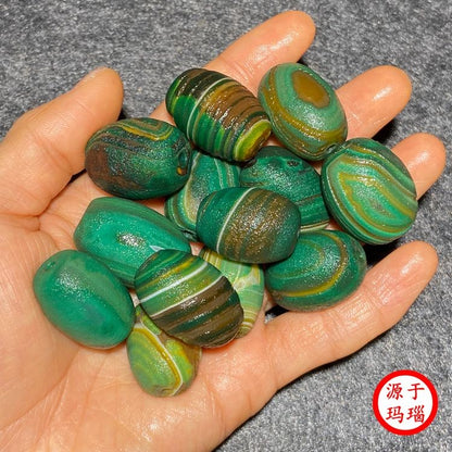 Agate Drum Bead Bracelet Men Women Single Bead 28mm*20mm Agate 1pc