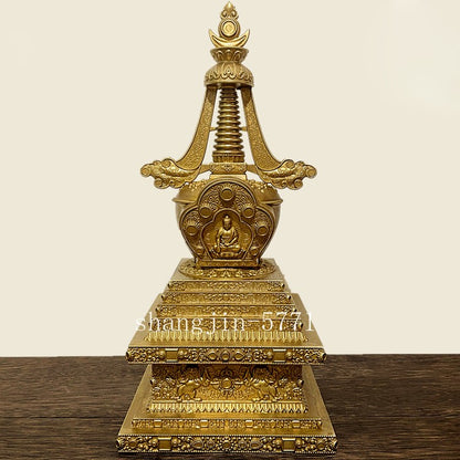 23.5cm Tibetan Buddha Pagoda Buddha Utensils Bodhi Pagoda Buddha Hall Ornaments
