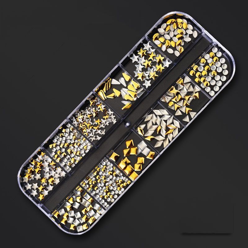 Nail Art Decor 12Design Box 3D Irregular Abalone Seashell Fragment Flakes Charms