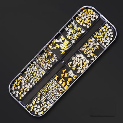 Nail Art Decor 12Design Box 3D Irregular Abalone Seashell Fragment Flakes Charms