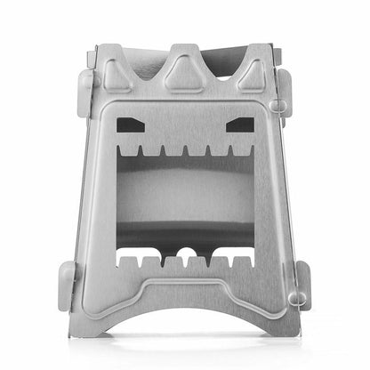 Camping Stove Stainless Steel Backpacking Potable Wood Burning Picnic BBQ Camp