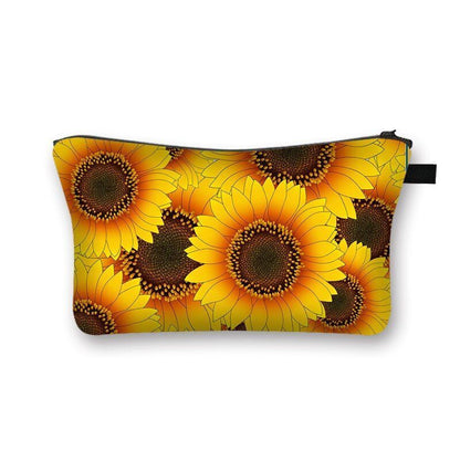 Woman Waterproof Makeup Bag Fashion Yellow Black Cosmetic Pouch Travel Organizer