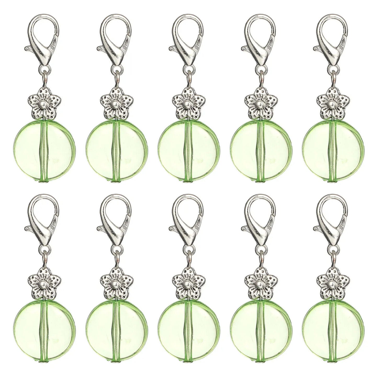 Knitting Stitch Markers 10Pcs Resin Beads Metal Angel Crochet Craft Locking Tool