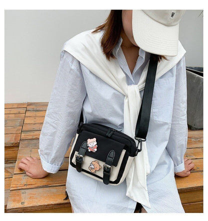 Winter Canvas Bag Fashion Belts Decorative Cloth Bags One-shoulder Diagonal Bag